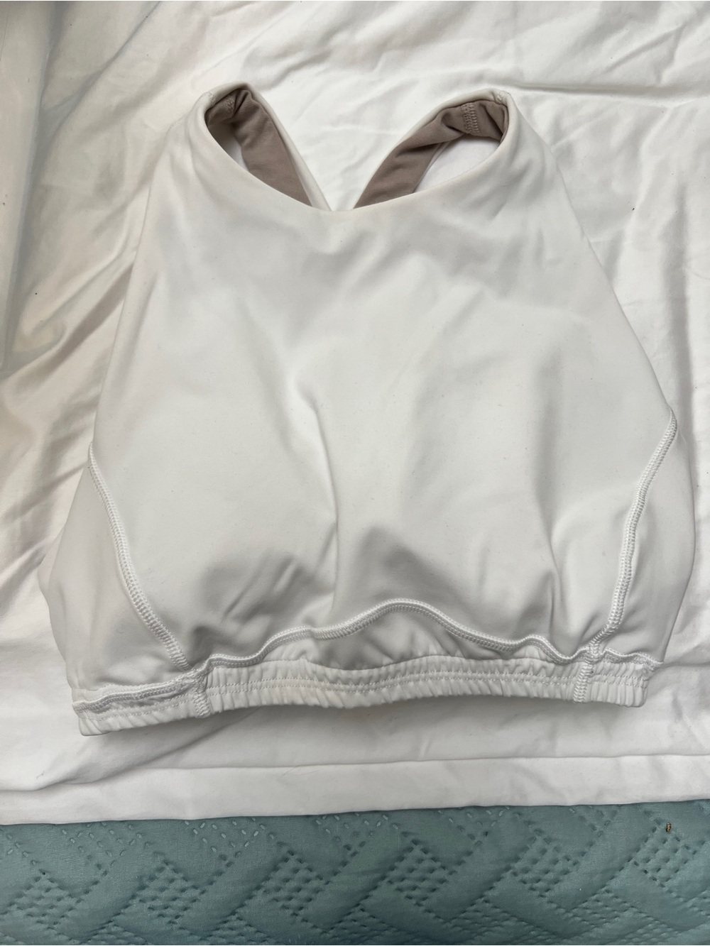 Lululemon six 6 High-Neck White Sports Bralette